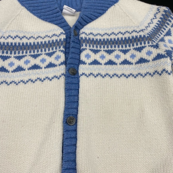 Janie and Jack infant 12-18 months white/blue sweater - Picture 6 of 8